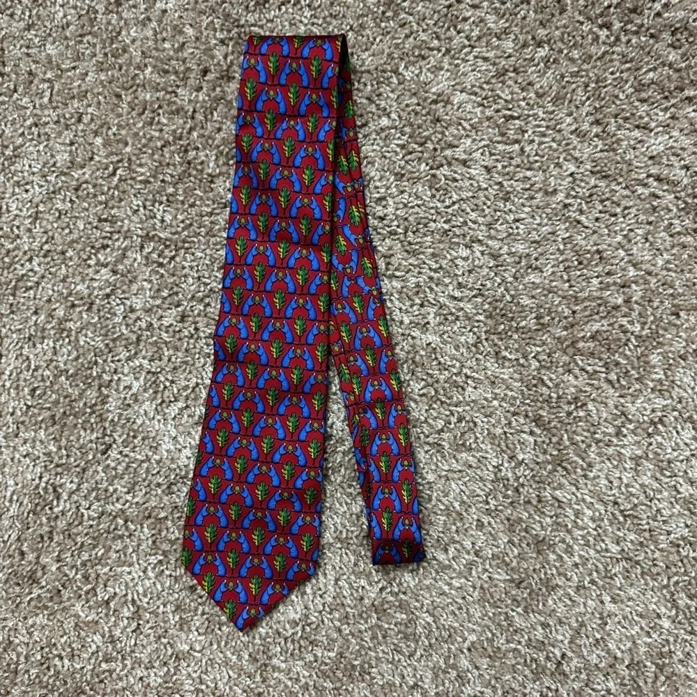 Pink Jermyn St‎ London Blue Beaver 100% Silk Tie